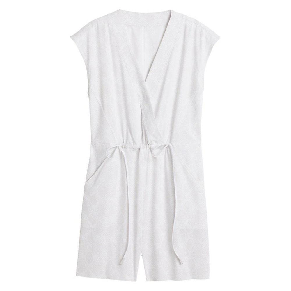 Like New Athleta White Wrap Romper